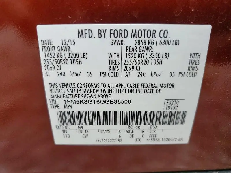 2016 FORD EXPLORER SPORT  