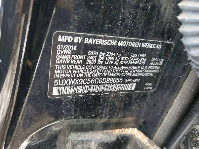 2016 BMW X3 XDRIVE28I  