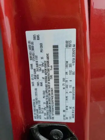 2015 FORD F150 SUPERCREW  