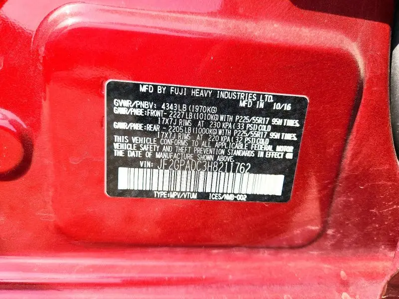 2017 SUBARU CROSSTREK PREMIUM  