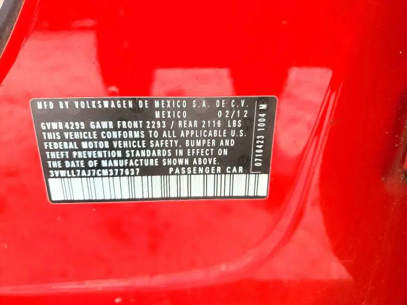 2012 VOLKSWAGEN JETTA TDI  