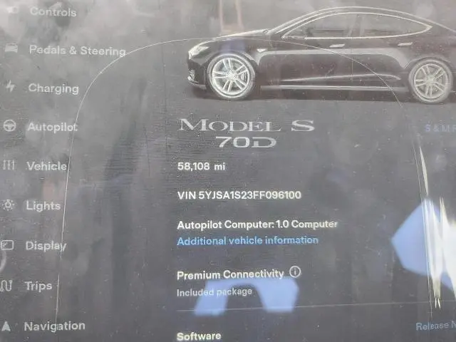 2015 TESLA MODEL S 70D  