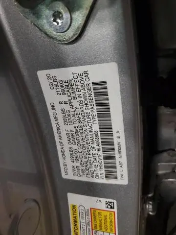 2020 HONDA ACCORD LX  