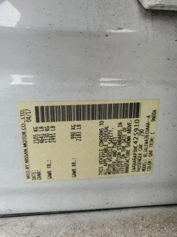 2017 NISSAN MAXIMA 3.5S  