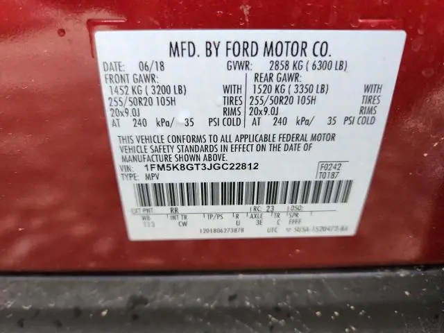 2018 FORD EXPLORER SPORT  