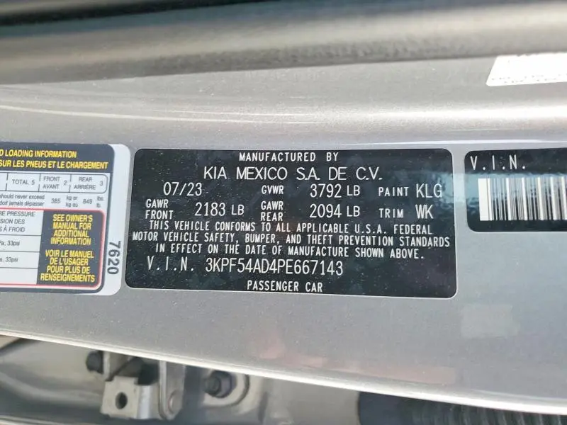 2023 KIA FORTE GT LINE  