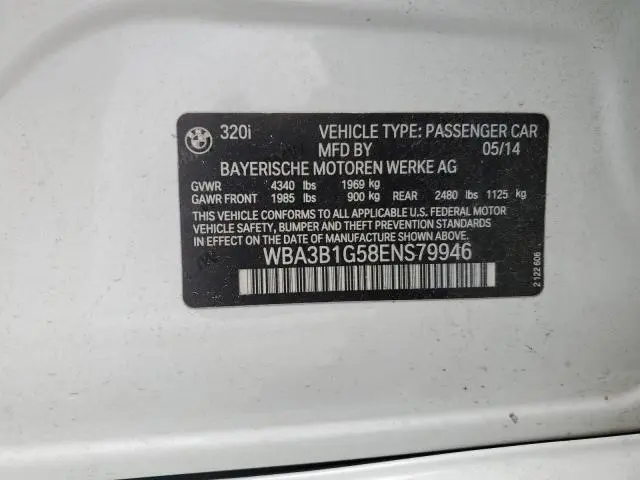 2014 BMW 320 I  