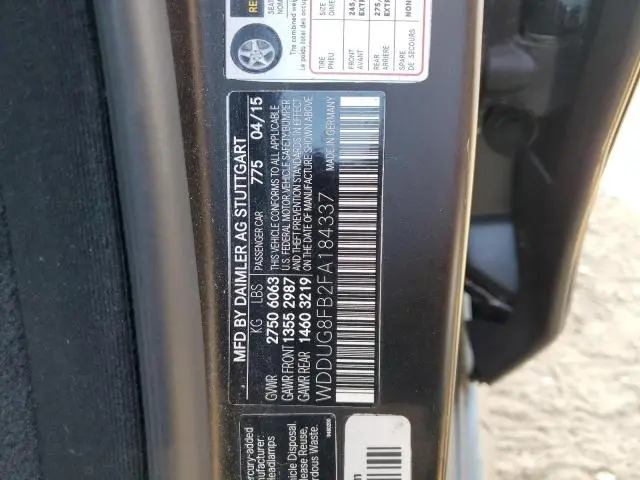 2015 MERCEDES-BENZ S 550 4MATIC  