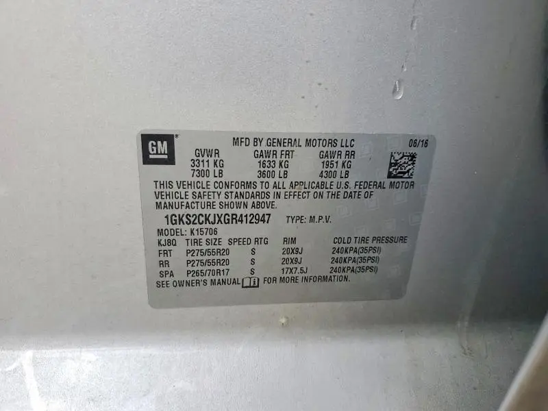 2016 GMC YUKON DENALI  