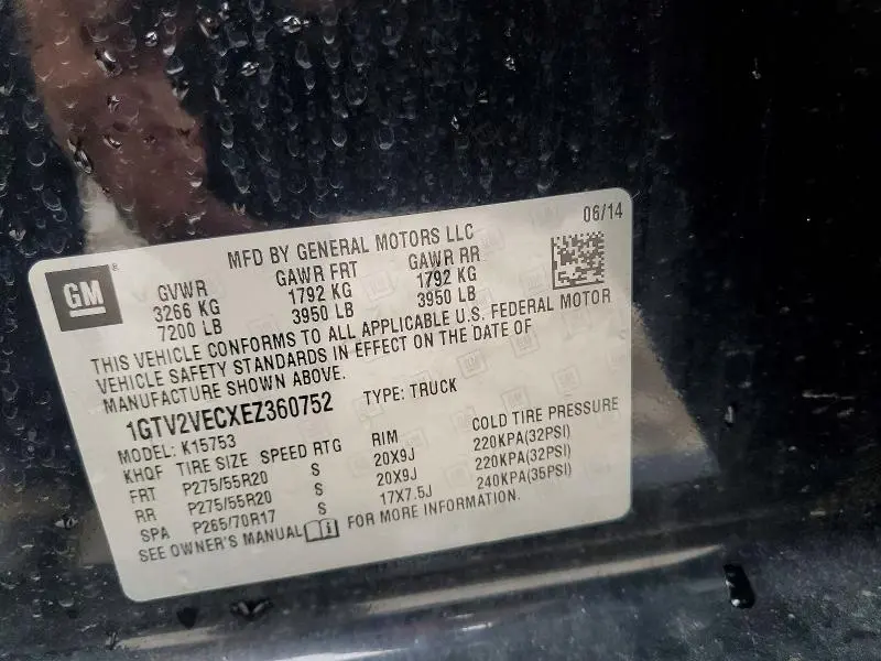 2014 GMC SIERRA K1500 SLT  