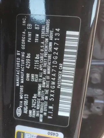 2013 KIA OPTIMA LX  
