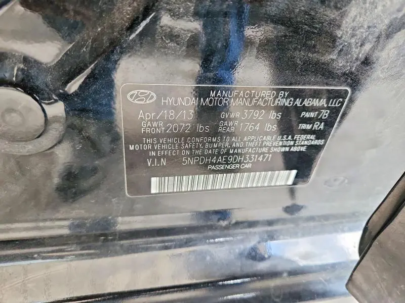 2013 HYUNDAI ELANTRA GLS  