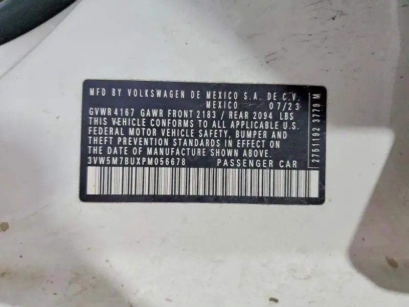 2023 VOLKSWAGEN JETTA S  