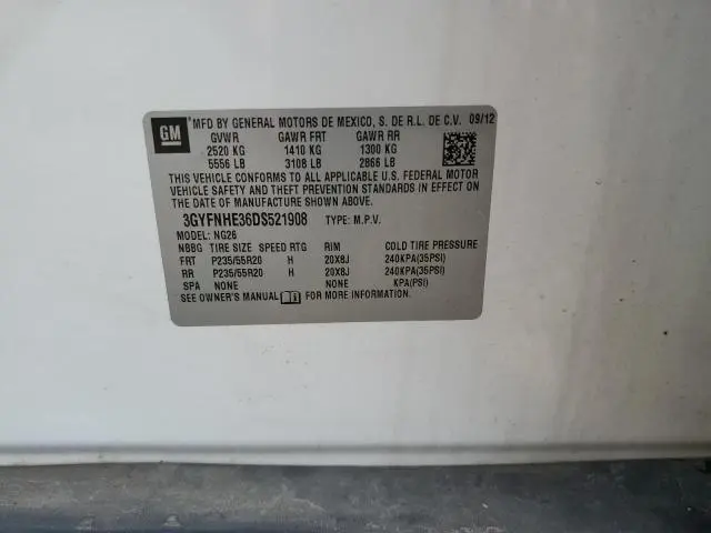 2013 CADILLAC SRX PERFORMANCE COLLECTION  