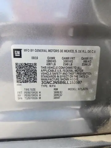 2020 CHEVROLET TRAX LS