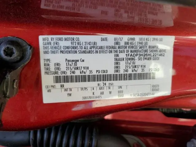 2017 FORD FOCUS SEL  