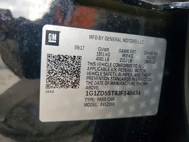 2018 CHEVROLET MALIBU LT  