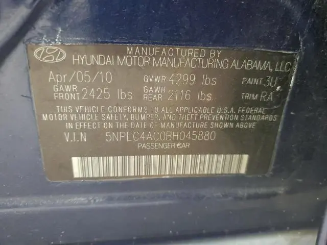2011 HYUNDAI SONATA SE  