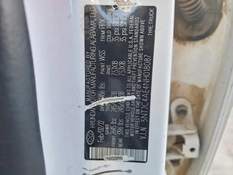 2022 HYUNDAI SANTA CRUZ SEL  