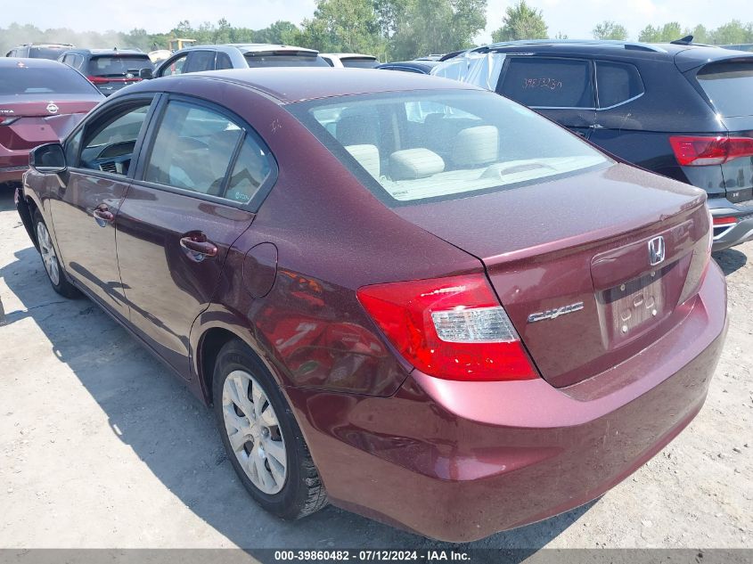 2012 HONDA CIVIC LX