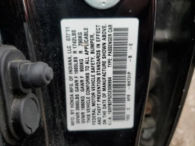2012 HONDA CIVIC LX  