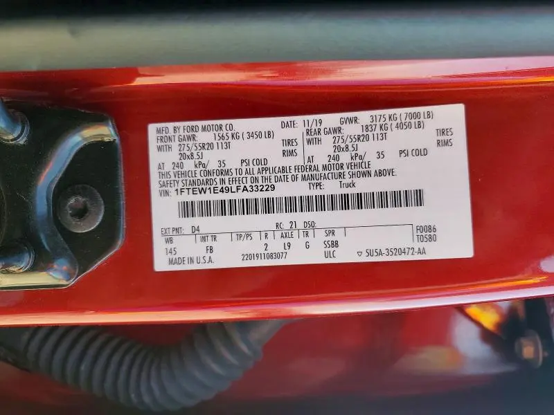 2020 FORD F150 SUPERCREW  