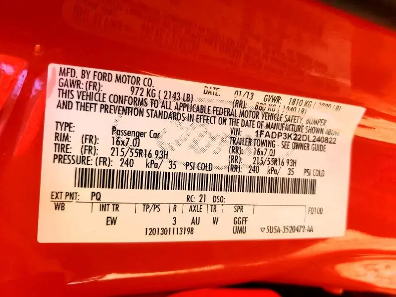 2013 FORD FOCUS SE  