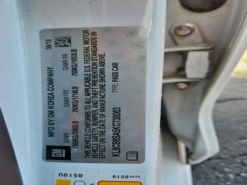 2019 CHEVROLET SPARK LS  