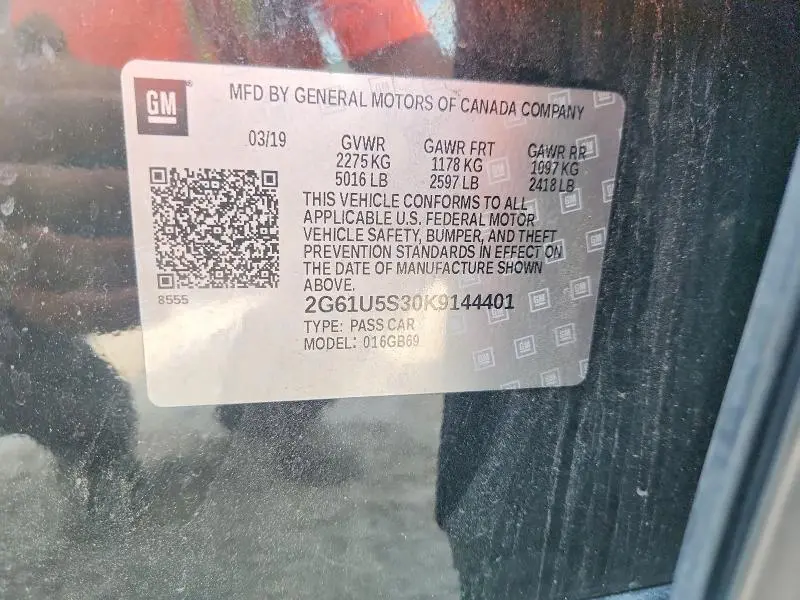 2019 CADILLAC XTS   