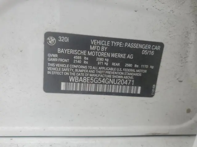 2016 BMW 320 XI  