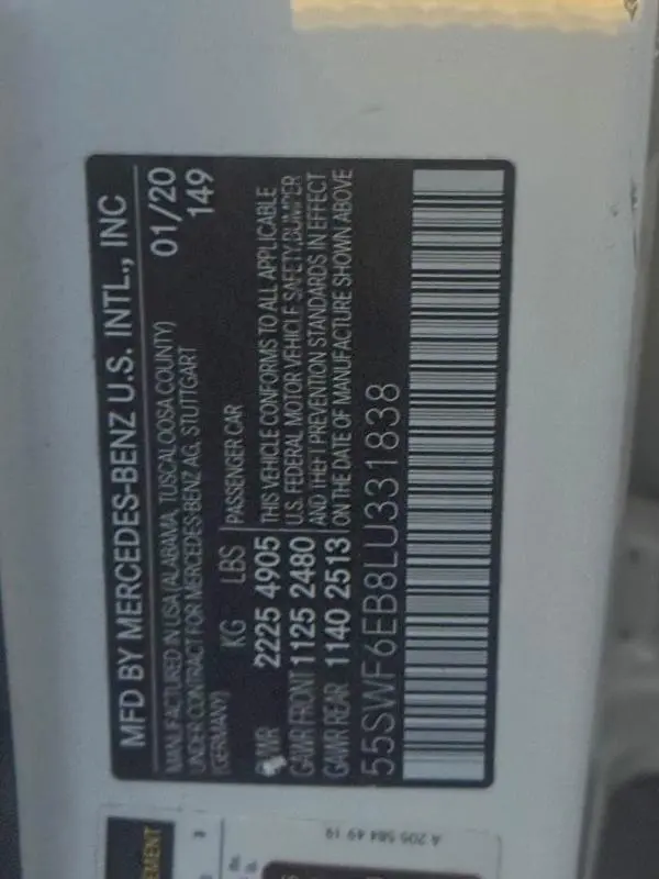 2020 MERCEDES-BENZ C 43 AMG  