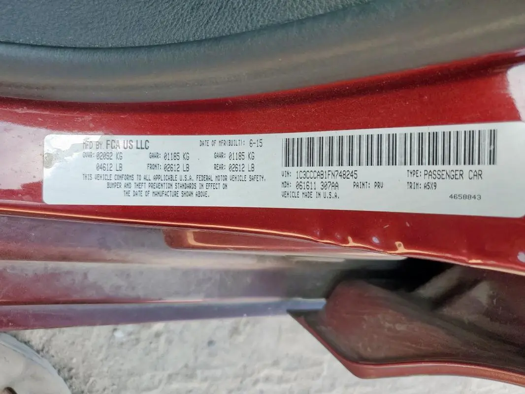 2015 CHRYSLER 200 LIMITED  