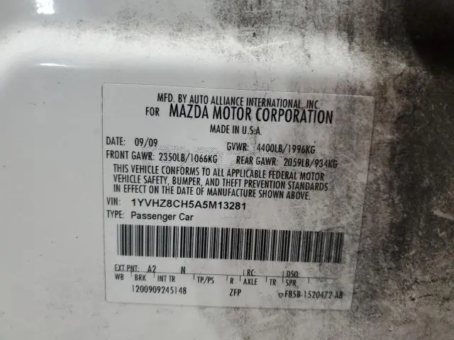 2010 MAZDA 6 I  