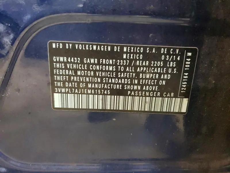 2014 VOLKSWAGEN JETTA TDI  