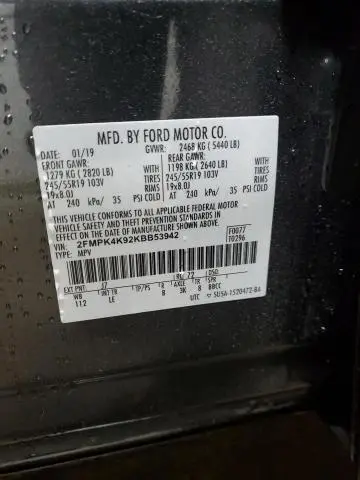2019 FORD EDGE TITANIUM  