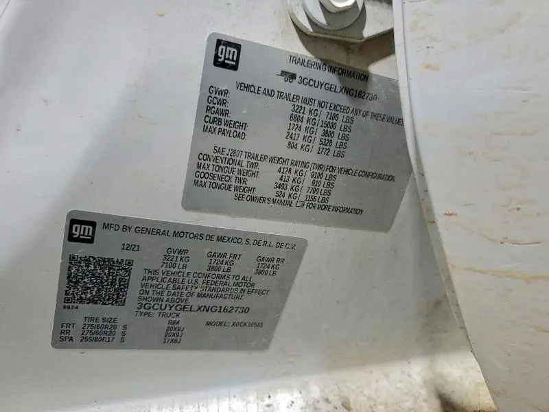 2022 CHEVROLET SILVERADO LTD K1500 LTZ  