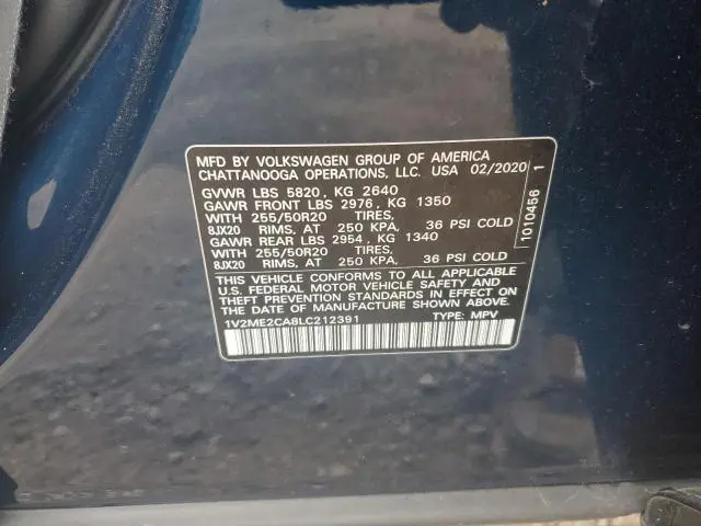 2020 VOLKSWAGEN ATLAS CROSS SPORT SEL  