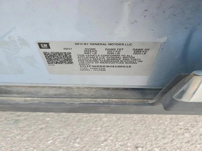 2017 CHEVROLET BOLT EV LT  