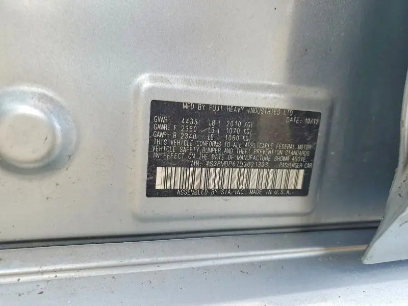 2013 SUBARU LEGACY 2.5I LIMITED  