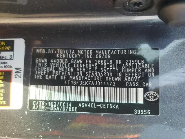 2010 TOYOTA CAMRY BASE  