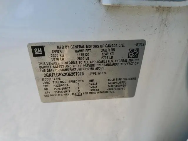 2013 CHEVROLET EQUINOX LTZ  