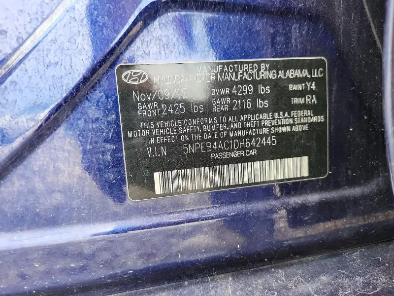 2013 HYUNDAI SONATA GLS  
