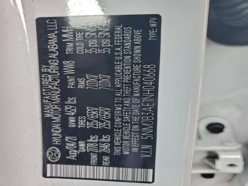 2022 HYUNDAI TUCSON SEL  