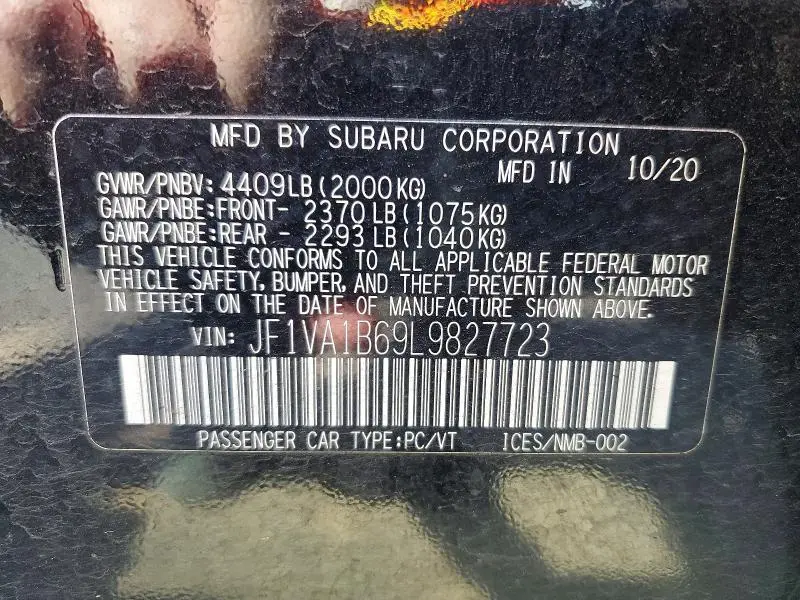 2020 SUBARU WRX PREMIUM  
