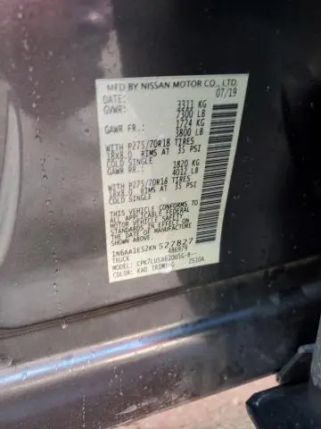 2019 NISSAN TITAN SV  