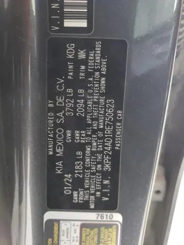 2024 KIA FORTE LX  