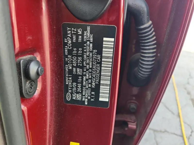2010 HYUNDAI GENESIS 3.8L  