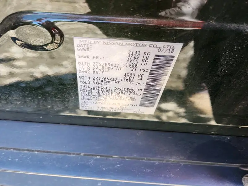 2018 NISSAN ROGUE SV  