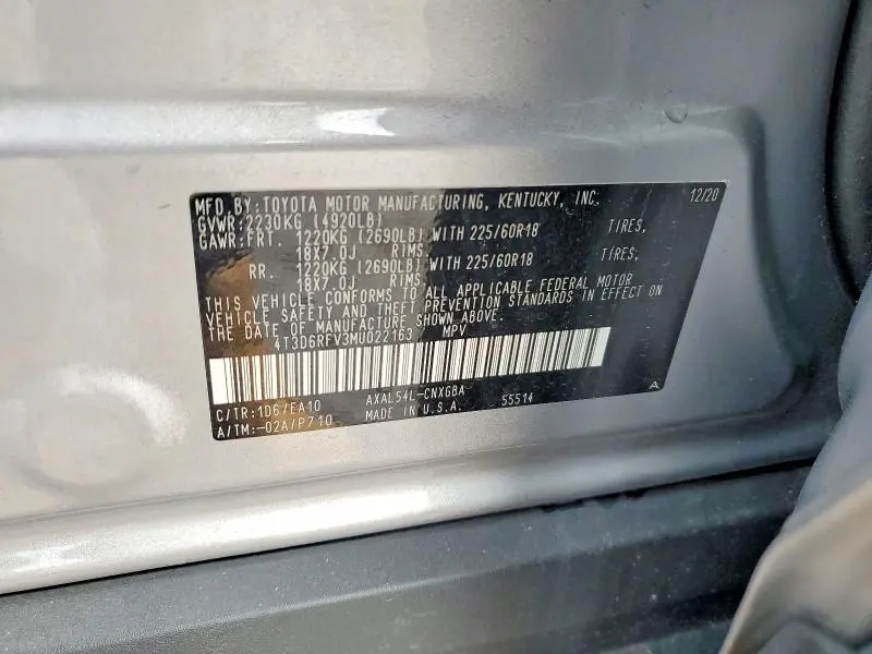 2021 TOYOTA RAV4 LIMITED  