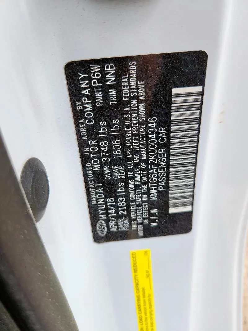 2019 HYUNDAI VELOSTER BASE  